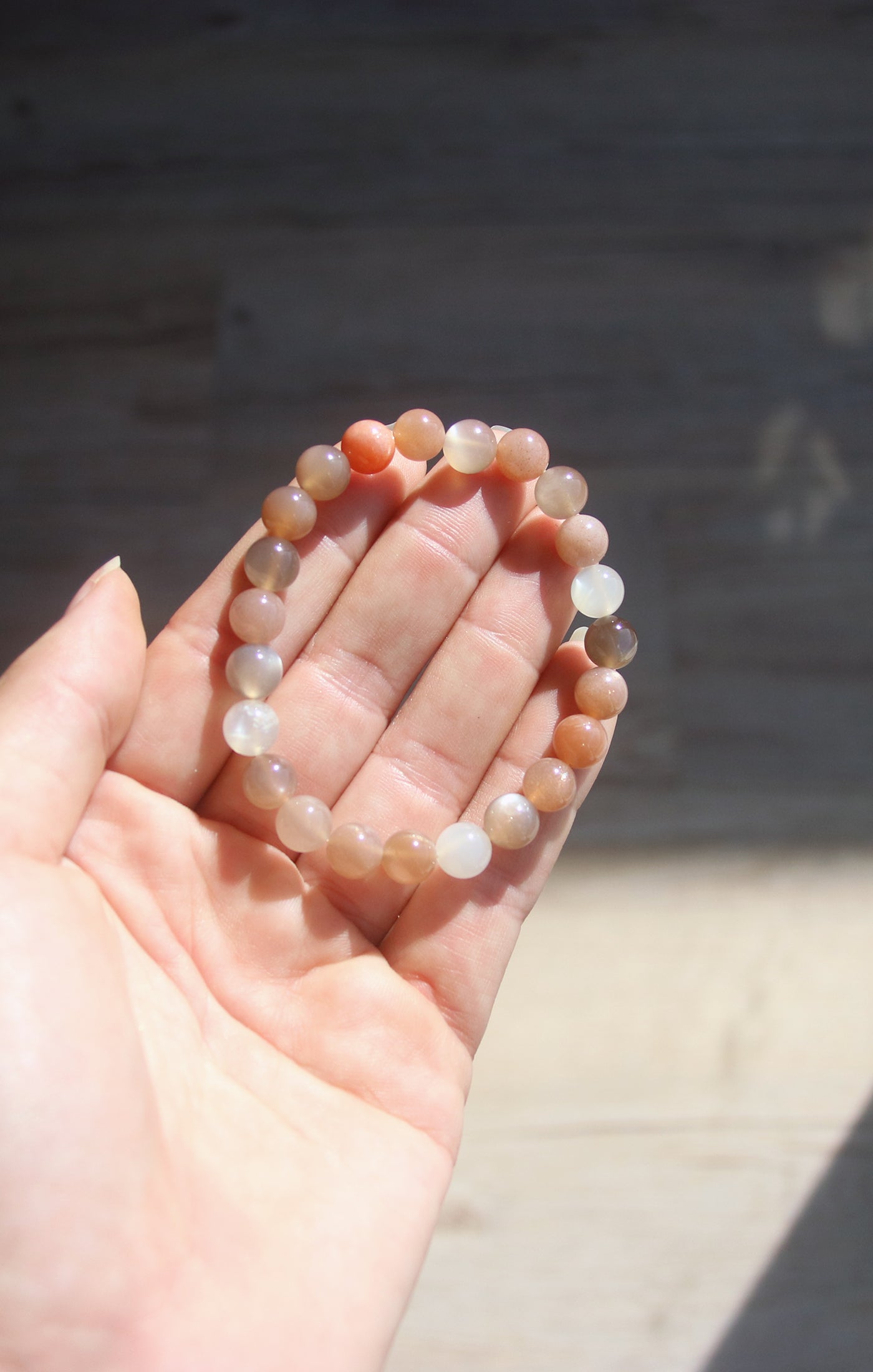 Moonstone Nugget Bead 10-12mm Bracelet 345